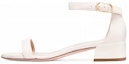 Buy (W) Sandal Tumit Rendah Stuart Weitzman Kulit Putih NUDISTJUNE-PATENT-WHITE