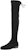 (W) Stuart Weitzman Lowland 'But Hitam Boot Paras Lutut Suede' LOWLANDSUSSUEDESTRBLACK