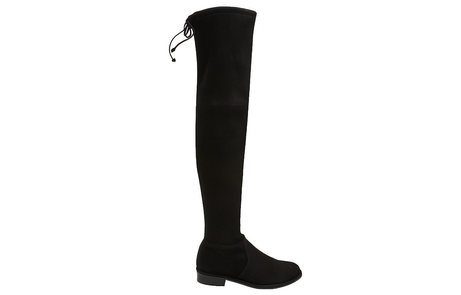 Order (W) Stuart Weitzman Lowland 'Velvet Hitam' 9L47136LOWLANDBLACK