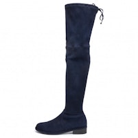 (Women) Stuart Weitzman Lowland Over-the-Knee Boots 'Classic Blue Velvet' LOWLANDSUEDESTRNICEBLUE (Women) Stuart Weitzman Lowland Over-the-Knee Boots 'Classic Blue Velvet' LOWLANDSUEDESTRNICEBLUE