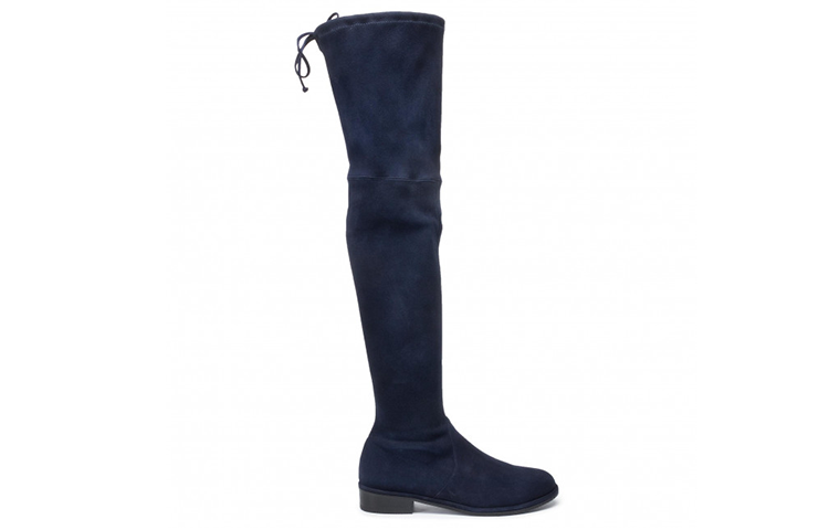 (W) Stuart Weitzman Lowland Over-the-Knee Boots 'Classic Blue Velvet' 圖 2