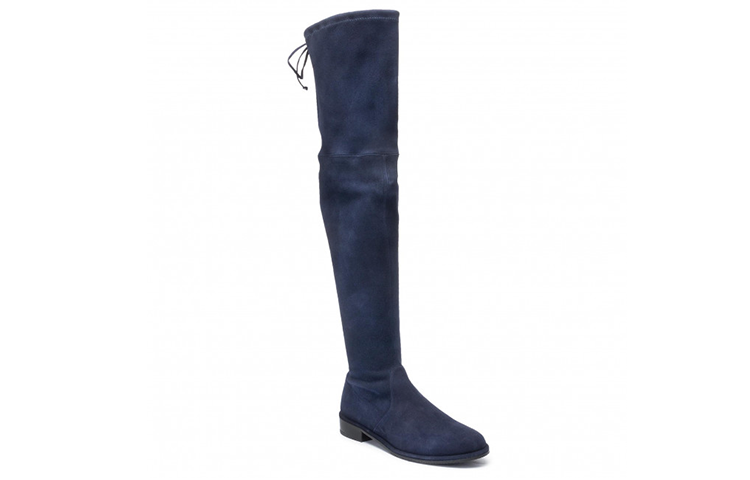 (W) Stuart Weitzman Lowland Over-the-Knee Boots 'Classic Blue Velvet' 圖 3