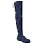 Lookbook (W) Stuart Weitzman Lowland But Atas Lutut 'Beludru Biru Klasik' LOWLANDSUEDESTRNICEBLUE
