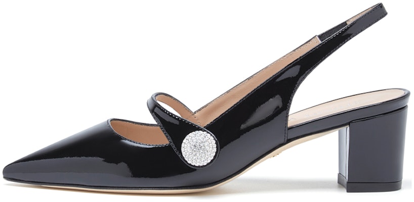Stuart Weitzman/SW 晶球瑪莉珍 50 漆皮高跟後背帶女鞋 黑色 Buy Stuart Weitzman/SW 晶球瑪莉珍 50 漆皮高跟後背帶女鞋 黑色