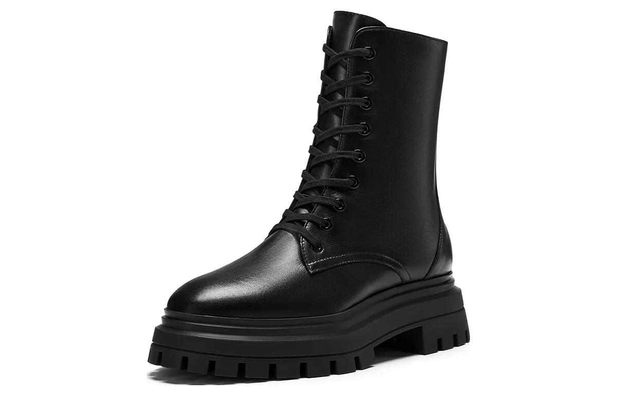 (W) Stuart Weitzman Mid-Calf Marten Boots 'Black Leather' 圖 3