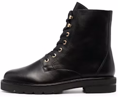 (Women) Stuart Weitzman Mila Lift 'Black Combat Martin' MILALIFTBOOTIECHIBLK (Women) Stuart Weitzman Mila Lift 'Black Combat Martin' MILALIFTBOOTIECHIBLK