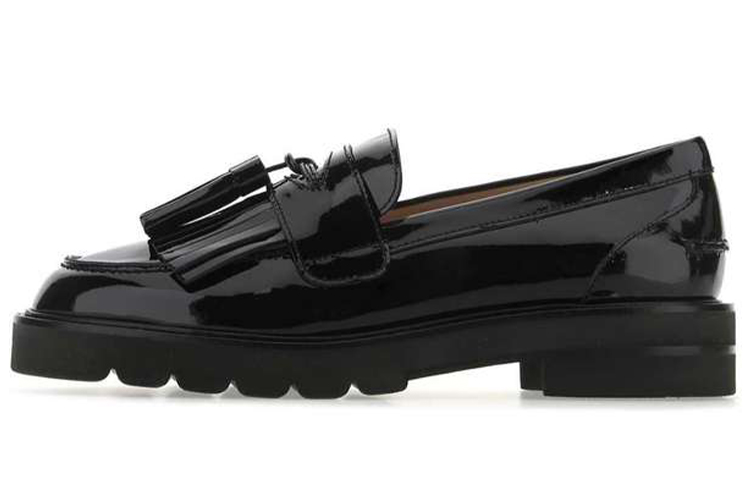 (W) Stuart Weitzman Mila Lift 'Black Tassel Loafer'