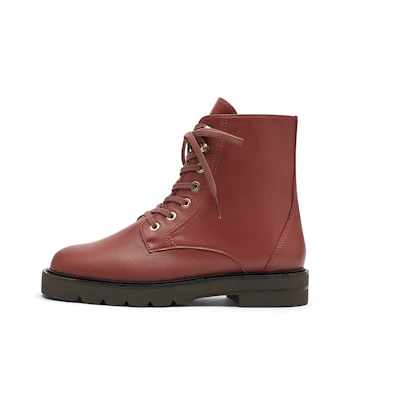 (W) Stuart Weitzman Mila Lift Bootie 'Brick Red Leather'