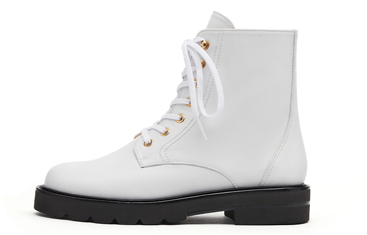 (W) Stuart Weitzman Mila Lift Bootie 'White Leather'