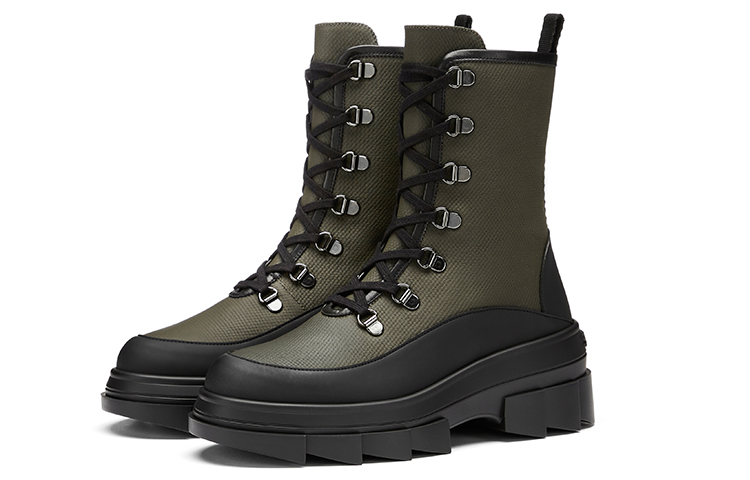 Lookbook (W) Stuart Weitzman Noho Bootie 'Kanvas Hijau Militer' SW2501017-GRE