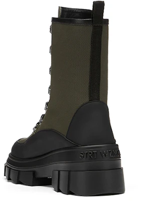 (W) Stuart Weitzman Noho Bootie 'Kanvas Hijau Militer' SW2501017-GRE Shop (W) Stuart Weitzman Noho Bootie 'Kanvas Hijau Militer' SW2501017-GRE