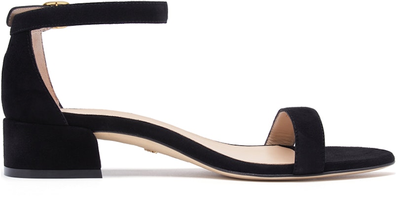 (W) Stuart Weitzman Nudistjune 'Sandal Hitam Tumit Rendah Tali Buku Lali' NUDISTJUNESQUARESUESUEDEBLACK Order (W) Stuart Weitzman Nudistjune 'Sandal Hitam Tumit Rendah Tali Buku Lali' NUDISTJUNESQUARESUESUEDEBLACK