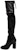 (W) Stuart Weitzman But But Lutut 'Fesyen Suede Hitam' HELENA30SUEDEFUSIONBLACK