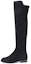 Buy (W) Stuart Weitzman But Tinggi Lutut 'Kain Baldu Hitam' ALLGOODSUEDEBLACK