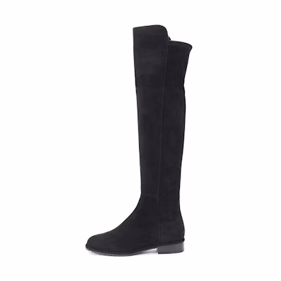 (W) Stuart Weitzman Over-The-Knee Boots 'Black Fabric Velvet'
