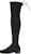 (W) But Stuart Weitzman 'Classic Black Suede' Panjang Lutut. LOWLANDSUEDESTRBLK