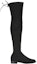 Order (W) But Stuart Weitzman 'Classic Black Suede' Panjang Lutut. LOWLANDSUEDESTRBLK