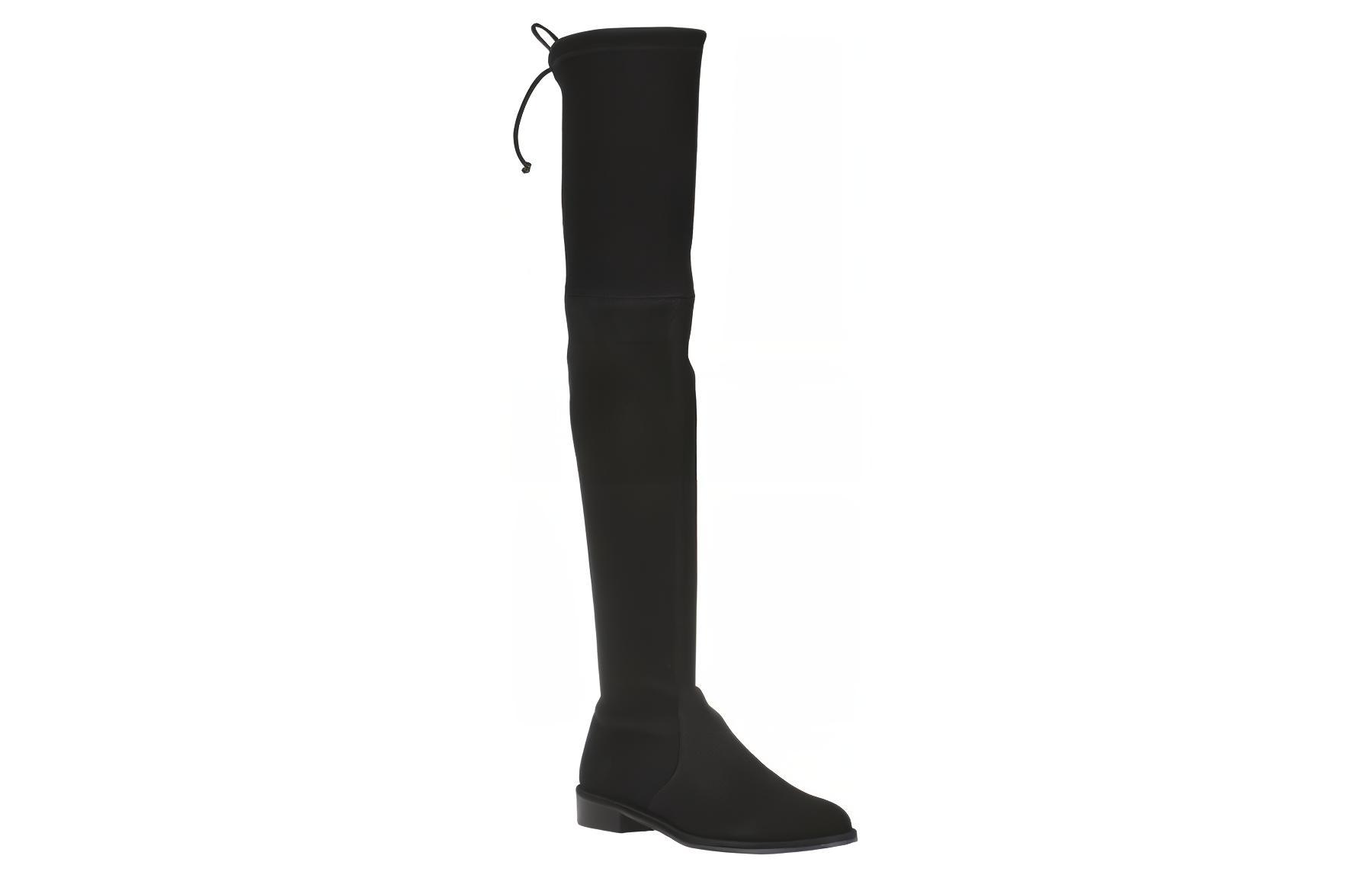 Lookbook (W) Stuart Weitzman Sepatu Boot Di Atas Lutut 'Classic Black Suede' LOWLANDSUEDESTRBLK