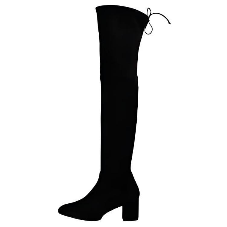 (Women) Stuart Weitzman Over-the-Knee Suede Boots for Women - Black TIELANDSOHO-BLK-350