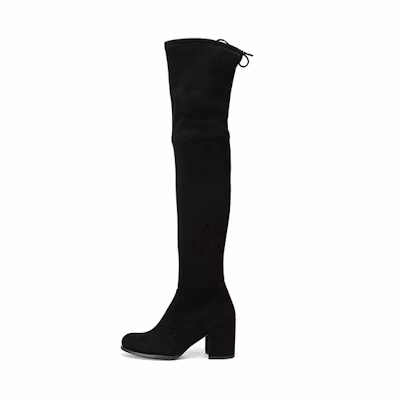 (W) Stuart Weitzman Over-The-Knee Boots 'Classic Round Toe Black Suede'