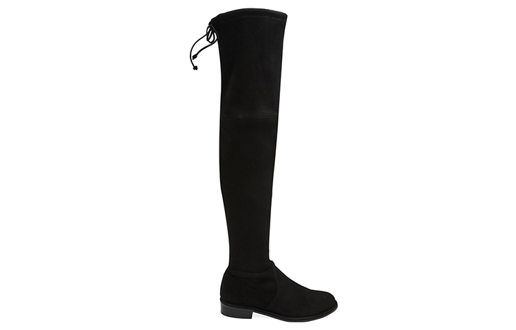 (W) Stuart Weitzman Over The Knee Boots 'Classic Black Velvet Square Heel' 圖 2
