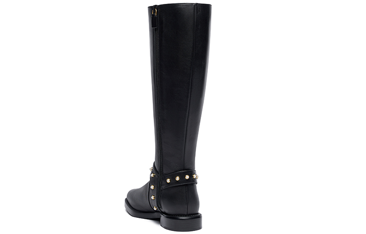 Shop (W) Stuart Weitzman Pearl Moto Boot 'Kulit Hitam' SW2501008-BLK