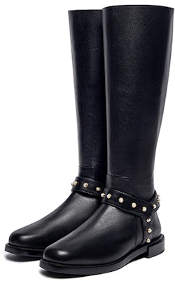 (W) スチュアート・ワイツマン パールモトブーツ (黒革) SW2501008-BLK Shop (W) スチュアート・ワイツマン パールモトブーツ (黒革) SW2501008-BLK