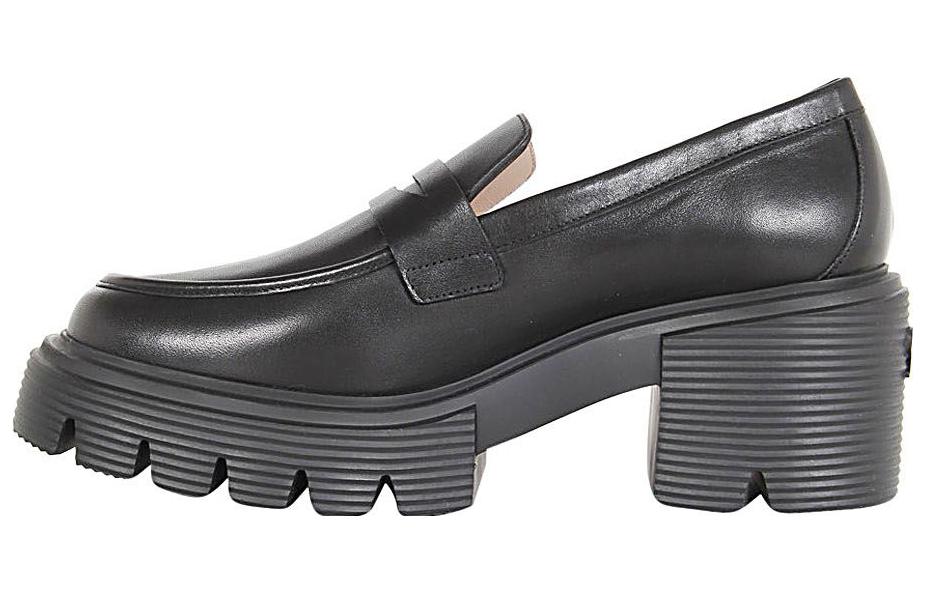 (Women) Stuart Weitzman Platform 'Black Leather' SB815-BLK