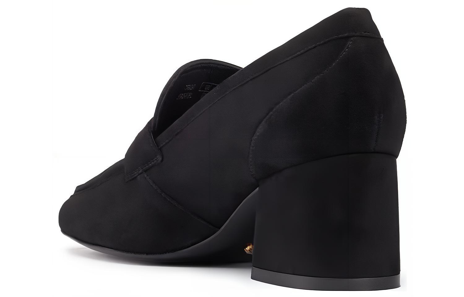 Lookbook (W) 斯图尔特·韦茨曼黑色皮革尖头舒适粗跟鞋 SW3504026