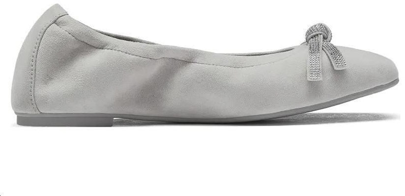 (W) Stuart Weitzman Flats Ujung Lancip 'Suede Abu Mutiara' Nyaman SW3502024 Order (W) Stuart Weitzman Flats Ujung Lancip 'Suede Abu Mutiara' Nyaman SW3502024