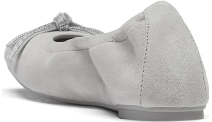 (W) Stuart Weitzman Flats Ujung Lancip 'Suede Abu Mutiara' Nyaman SW3502024 Shop (W) Stuart Weitzman Flats Ujung Lancip 'Suede Abu Mutiara' Nyaman SW3502024