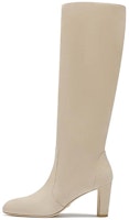 (Women) Stuart Weitzman Pointed Toe Mid-Heel Stretch Boot 'Beige' SW3601010-PNT (Women) Stuart Weitzman Pointed Toe Mid-Heel Stretch Boot 'Beige' SW3601010-PNT