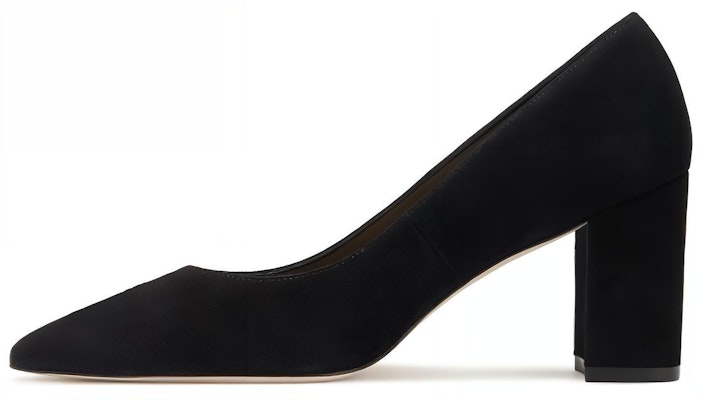(Women) Stuart Weitzman Pointed Toe Slip-On Block Heel 'Black Leather' SW4404009-BLK Buy (Women) Stuart Weitzman Pointed Toe Slip-On Block Heel 'Black Leather' SW4404009-BLK