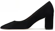 Buy (Women) Stuart Weitzman Pointed Toe Slip-On Block Heel 'Black Leather' SW4404009-BLK