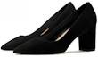Lookbook (Women) Stuart Weitzman Pointed Toe Slip-On Block Heel 'Black Leather' SW4404009-BLK