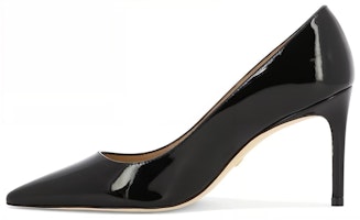 (Women) Stuart Weitzman Pointed Toe Slip-On Stiletto 'Black Leather' STUART85PUMPSA776BLK (Women) Stuart Weitzman Pointed Toe Slip-On Stiletto 'Black Leather' STUART85PUMPSA776BLK