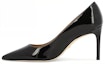 Buy (W) Stuart Weitzman Kasut Tumit Tinggi Slip-On Hujung Runcing 'Kulit Hitam' STUART85PUMPSA776BLK