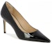Order (W) Stuart Weitzman Kasut Tumit Tinggi Slip-On Hujung Runcing 'Kulit Hitam' STUART85PUMPSA776BLK