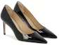 Lookbook (W) Stuart Weitzman Kasut Tumit Tinggi Slip-On Hujung Runcing 'Kulit Hitam' STUART85PUMPSA776BLK
