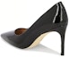Shop (W) Stuart Weitzman Kasut Tumit Tinggi Slip-On Hujung Runcing 'Kulit Hitam' STUART85PUMPSA776BLK