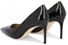 (W) Stuart Weitzman Kasut Tumit Tinggi Slip-On Hujung Runcing 'Kulit Hitam' STUART85PUMPSA776BLK