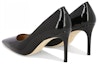 Purchase (W) Stuart Weitzman Kasut Tumit Tinggi Slip-On Hujung Runcing 'Kulit Hitam' STUART85PUMPSA776BLK
