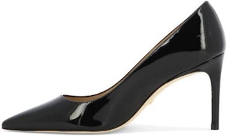 (Women) Stuart Weitzman Pointed Toe Slip-On Stiletto 'Black Leather' STUART85PUMPSA776BLK (Women) Stuart Weitzman Pointed Toe Slip-On Stiletto 'Black Leather' STUART85PUMPSA776BLK