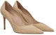 (W) Stuart Weitzman Tumit Tinggi Runcing 'Khaki' STUART85SUES7020AJM