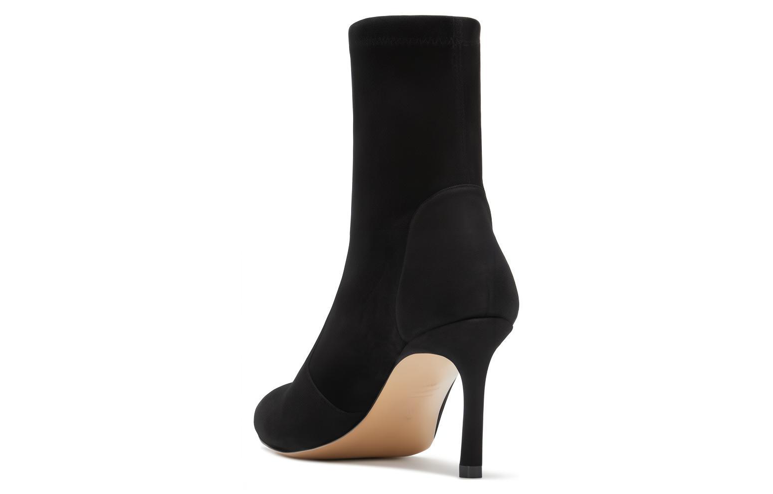 Shop (W) 스튜어트 와이츠먼 블랙 시어링 앵클 부츠 SW3901012-BLK