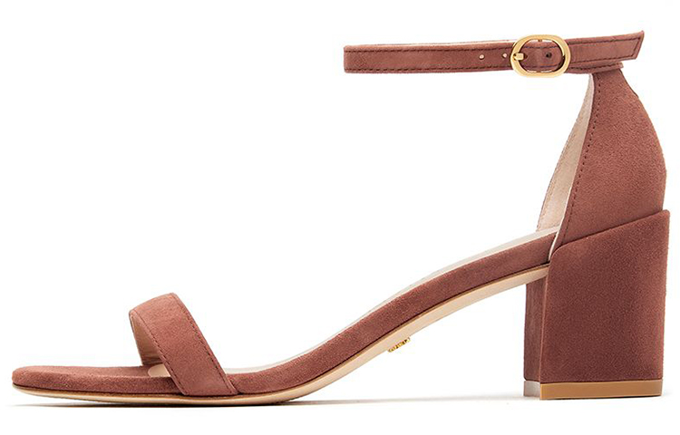 (Women) Stuart Weitzman Red Leather Strappy Sandals SW1105052 Red Color