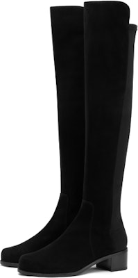 (W) Stuart Weitzman Reserve Boot 'Suede Hitam Klasik Di Atas Lutut' YL01418 Shop (W) Stuart Weitzman Reserve Boot 'Suede Hitam Klasik Di Atas Lutut' YL01418