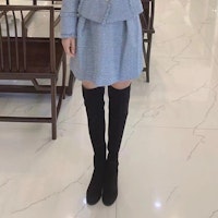 Stuart Weitzman/SW Reserve 經典霧面皮過膝長靴 女款 黑色 Cheap Stuart Weitzman/SW Reserve 經典霧面皮過膝長靴 女款 黑色