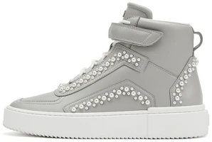 (Women) Stuart Weitzman Ryan Leather Sneakers Gray SW1706018GREY (Women) Stuart Weitzman Ryan Leather Sneakers Gray SW1706018GREY