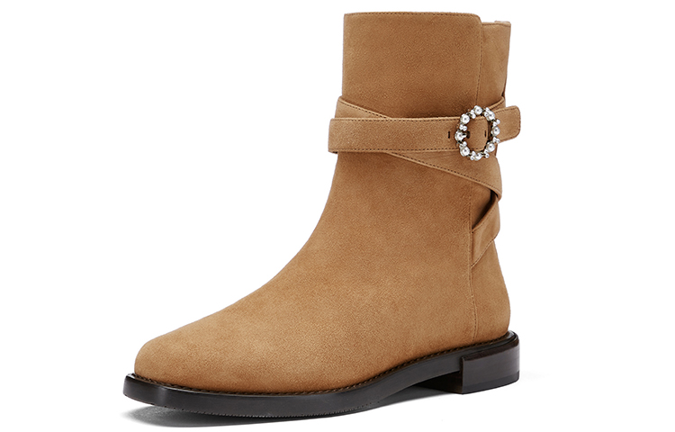 Order (W) Stuart Weitzman Ryder Botín 'Hebilla Perla - Crema Marrón' SW2501004-BRO